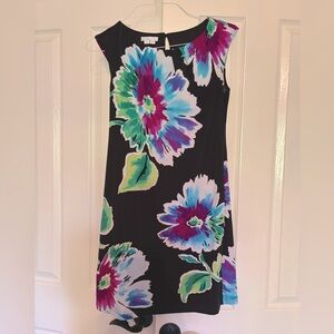 Comfortable bold floral dress London Times sz 6 lightweight